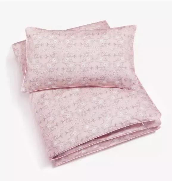 Janie and Jack Blankets And Quilts-Bird's Song Toddler Duvet Set - pink