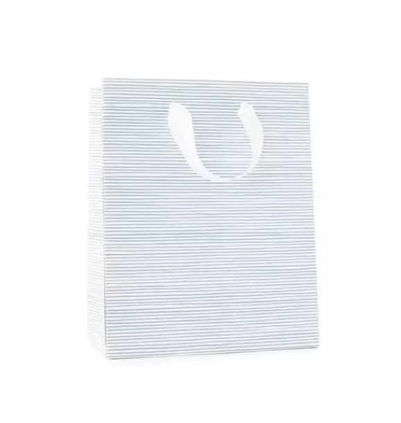 Janie and Jack Party Supplies|Desk Accessories-Blue Painted Stripe Gift Bag multi