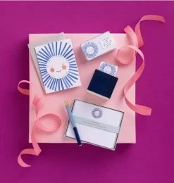 Janie and Jack Desk Accessories|Stationery-Blue Sunshine Flat Notes multi