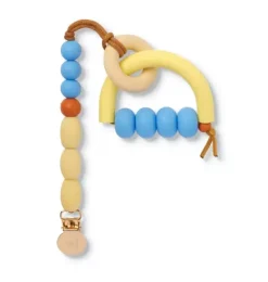 Janie and Jack Teethers And Bottles-bell Arch Ring Teether + Clip Set blue