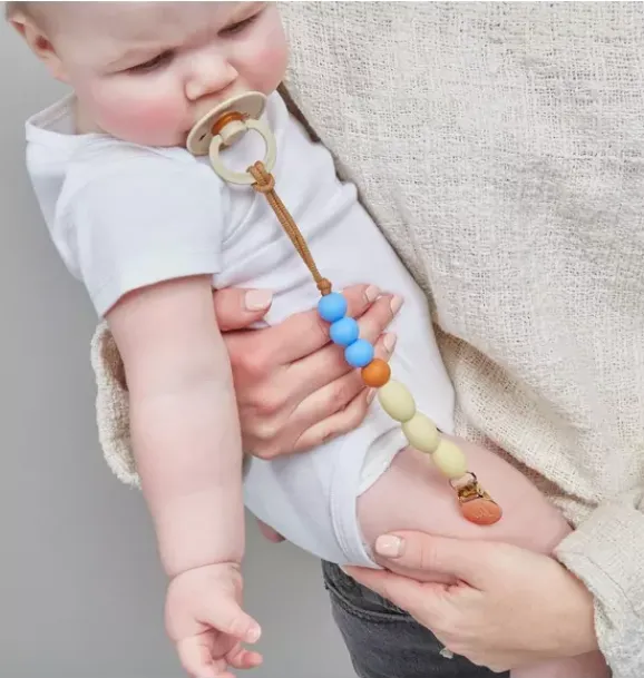 Janie and Jack Teethers And Bottles-bell Teether Clip blue