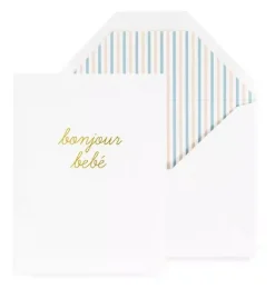 Janie and Jack Stationery-Bonjour Bebe Greeting Card multi