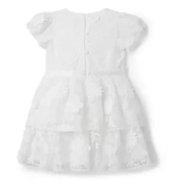 Janie and Jack Dresses-Bouquet Tiered Party Dress jet ivory floral