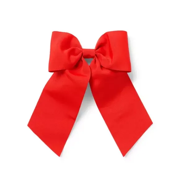 Janie and Jack Hair-Bow Barrette moto red