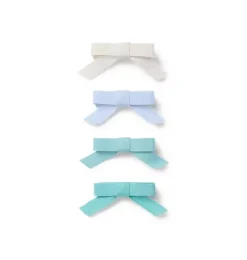 Janie and Jack Hair-Bow Barrette Set blue multi