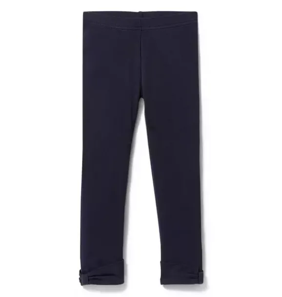 Janie and Jack Leggings-Bow Cuff Legging merchant marine
