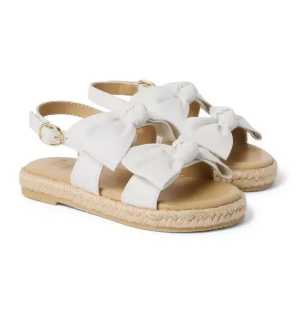 Janie and Jack Accessories|Shoes-Bow Espadrille Sandal white