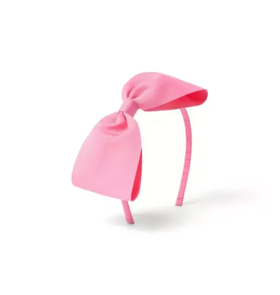 Janie and Jack Hair-Bow Headband blooming pink