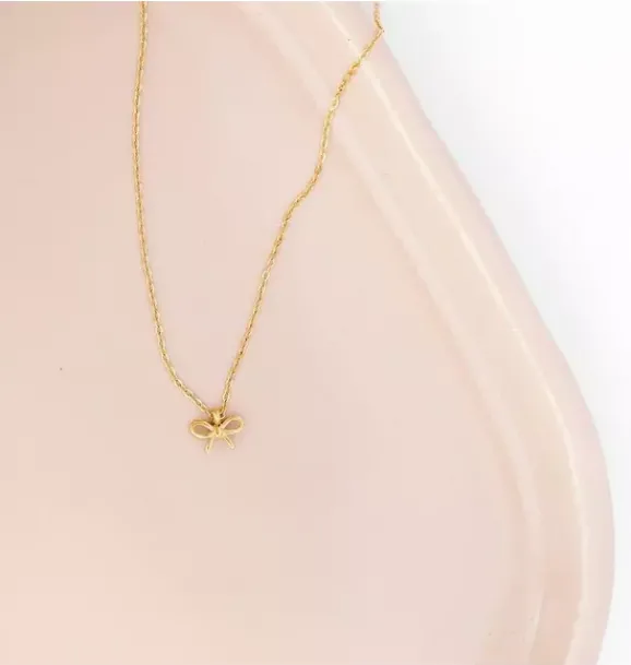Janie and Jack Kids Accessories|Jewelry-Bow Pendant Necklace gold