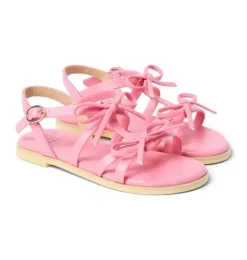Janie and Jack Shoes-Bow Sandal blooming pink