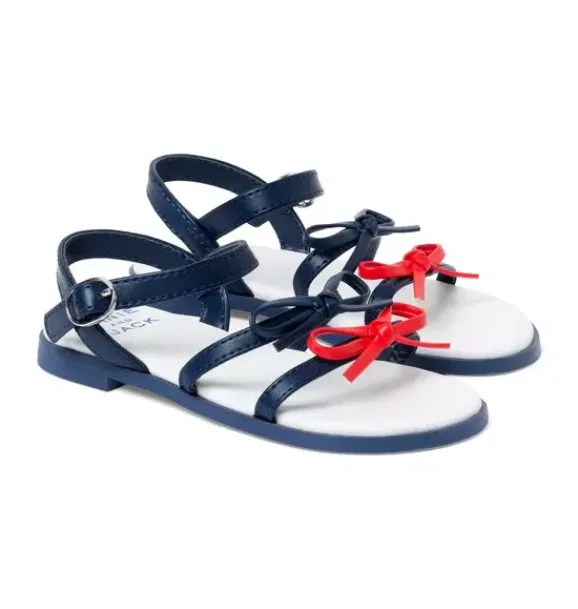 Janie and Jack Shoes-Bow Sandal navy