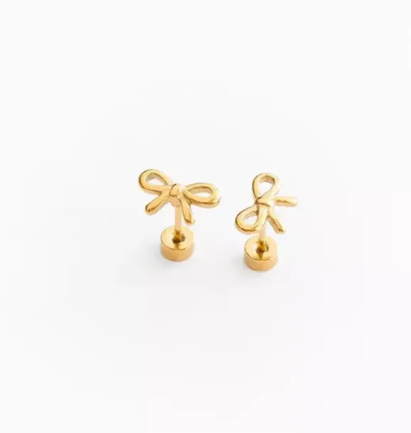 Janie and Jack Kids Accessories|Jewelry-Bow Stud Earrings gold