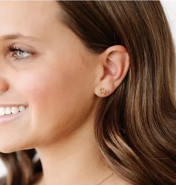 Janie and Jack Kids Accessories|Jewelry-Bow Stud Earrings gold