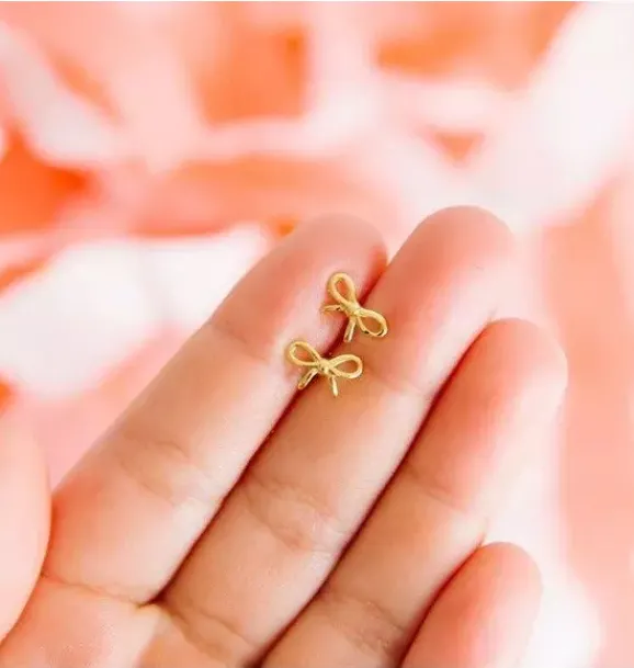 Janie and Jack Kids Accessories|Jewelry-Bow Stud Earrings gold