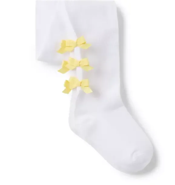 Janie and Jack Socks & Tights-Bow Tight white
