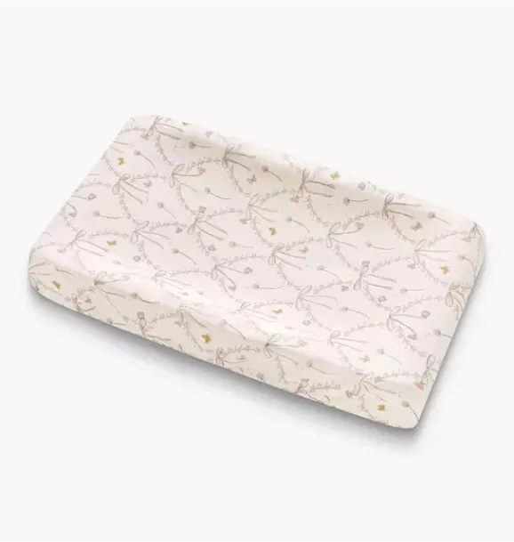Janie and Jack Diapering|Nursery-Bows & Butterfly Kisses Changing Pad Cover - pink