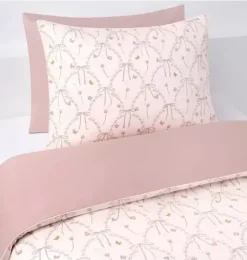 Janie and Jack Blankets And Quilts-Bows & Butterfly Kisses Twin Set - pink