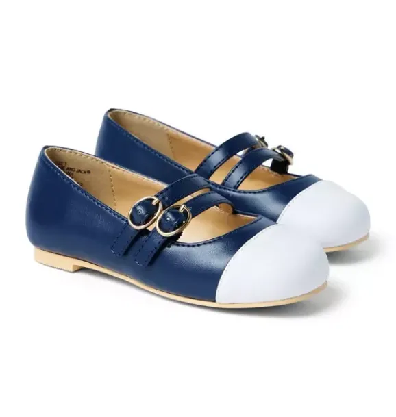 Janie and Jack Shoes-Buckle Ballet Flat merchant marine