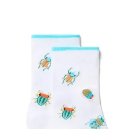 Janie and Jack Socks-Bug Friends Sock white bug friends