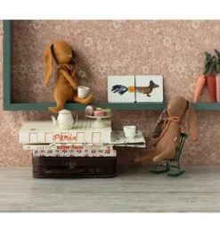 Janie and Jack Stuffed Animals-Bunny - Ocher multi