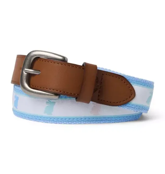 Janie and Jack Belts & Suspenders|Suiting-Bunny Belt white bunny