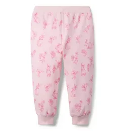 Janie and Jack Pants|Matching Sets-Bunny Floral Jogger pale pink bunny floral