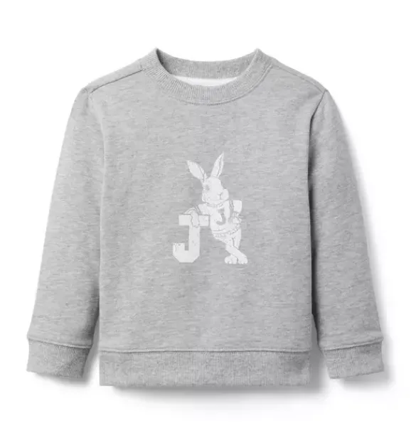 Janie and Jack Sweaters & Sweatshirts-Bunny French Terry Sweatshirt classic grey heather