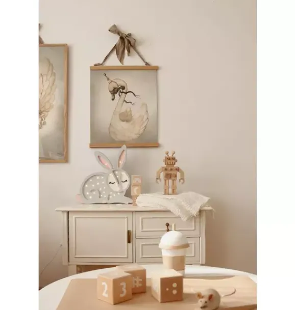 Janie and Jack Lighting-Bunny Lamp gray