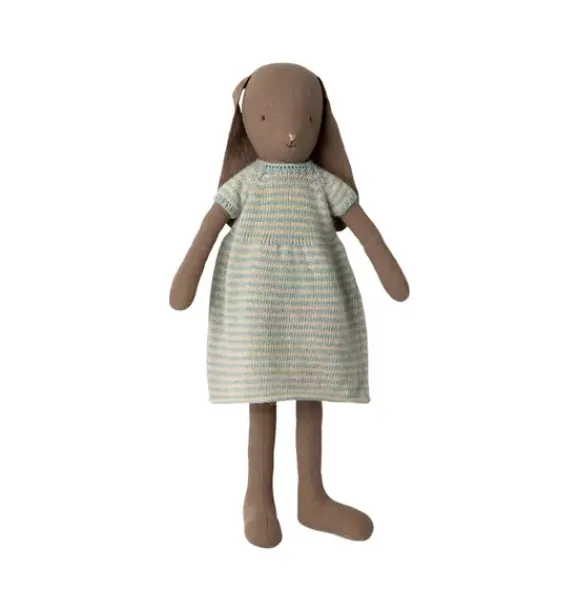 Janie and Jack Stuffed Animals-Bunny, Size 4 - Knitted Dress multi