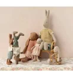 Janie and Jack Stuffed Animals-Bunny, Size 3 - Knitted Shirt & Skirt multi