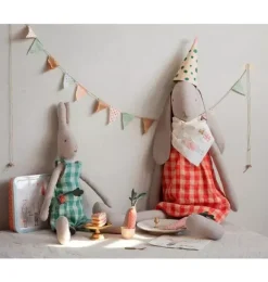 Janie and Jack Stuffed Animals-Bunny size 5, Dress multi