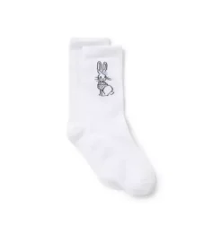 Janie and Jack Socks & Tights-Bunny Sock jet ivory