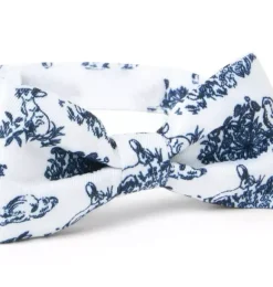 Janie and Jack Ties|Suiting-Bunny Toile Bowtie white bunny toile