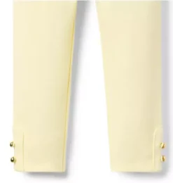 Janie and Jack Pants-Button Cuff Ponte Pant buttermilk