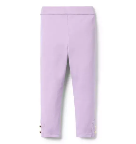 Janie and Jack Pants-Button Cuff Ponte Pant alpine purple