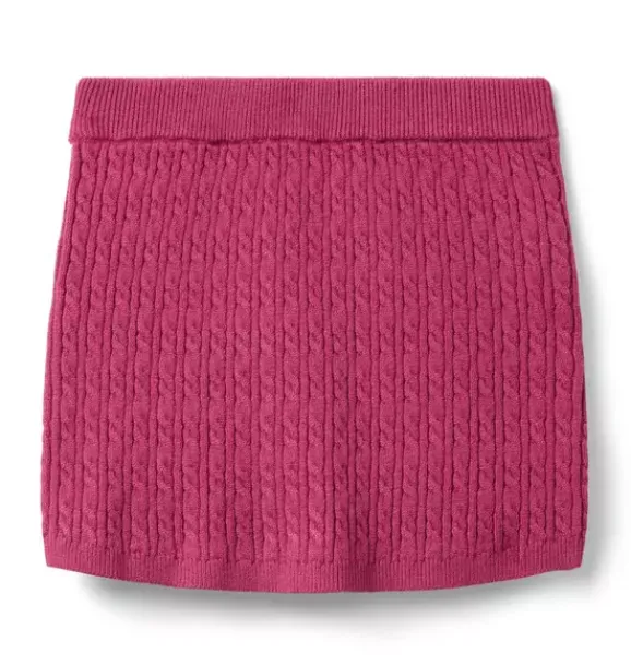 Janie and Jack Skirts & Shorts-Cable Knit Sweater Skirt mauve rose