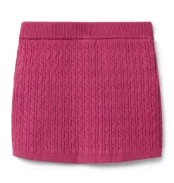 Janie and Jack Skirts & Shorts-Cable Knit Sweater Skirt mauve rose