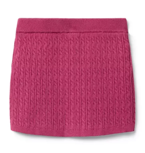 Janie and Jack Skirts & Shorts-Cable Knit Sweater Skirt mauve rose