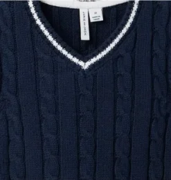 Janie and Jack Sweaters & Sweatshirts-Cable Knit Sweater Vest merchant marine