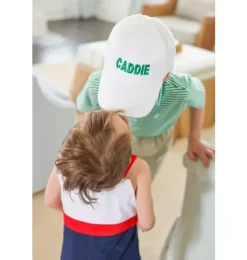 Janie and Jack Kids Accessories-Caddie Baseball Hat white