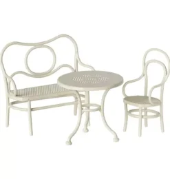 Janie and Jack Dolls-Caf&eacute; set, Mouse, Small - Off white multi