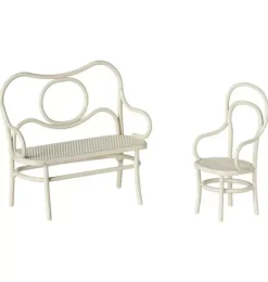 Janie and Jack Dolls-Caf&eacute; set, Mouse, Small - Off white multi