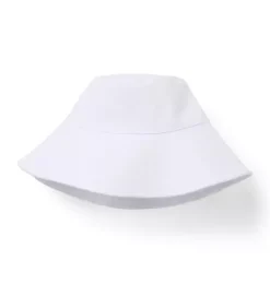 Janie and Jack Hats, Scarves, & Gloves|Accessories-Canvas Bucket Hat white
