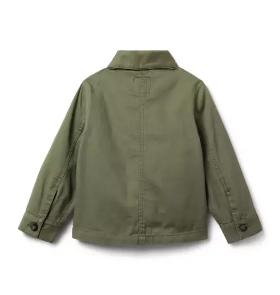 Janie and Jack Jackets & Coats-Canvas Chore Jacket deep olive green