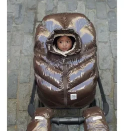 Janie and Jack Car Seats-Car Seat Cocoon - Polar brown polar