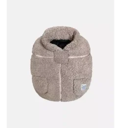 Janie and Jack Car Seats-Car Seat Cocoon - Teddy oatmeal