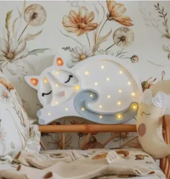 Janie and Jack Lighting-Cat Lamp white