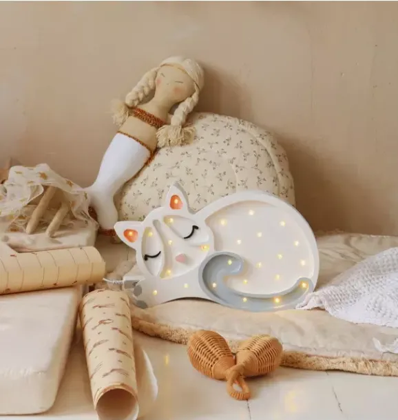 Janie and Jack Lighting-Cat Lamp white