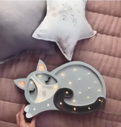 Janie and Jack Lighting-Cat Lamp white