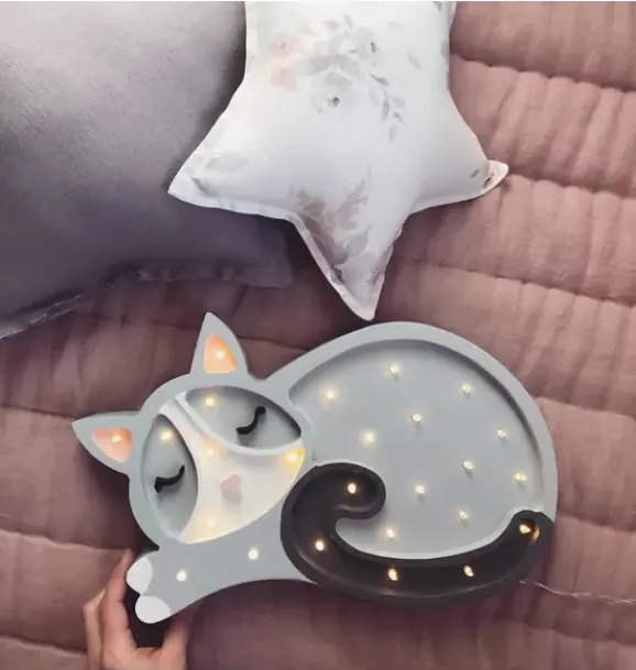 Janie and Jack Lighting-Cat Lamp white